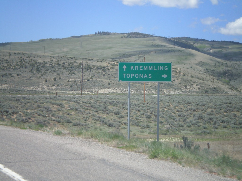 US-40 East Approaching CO-134