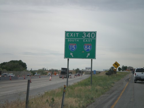 I-15 South/I-84 East Split - Exit 340