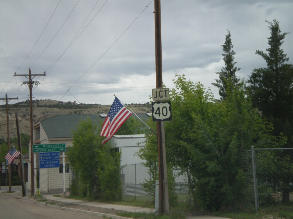 UT-87 South Approaching US-40/US-191