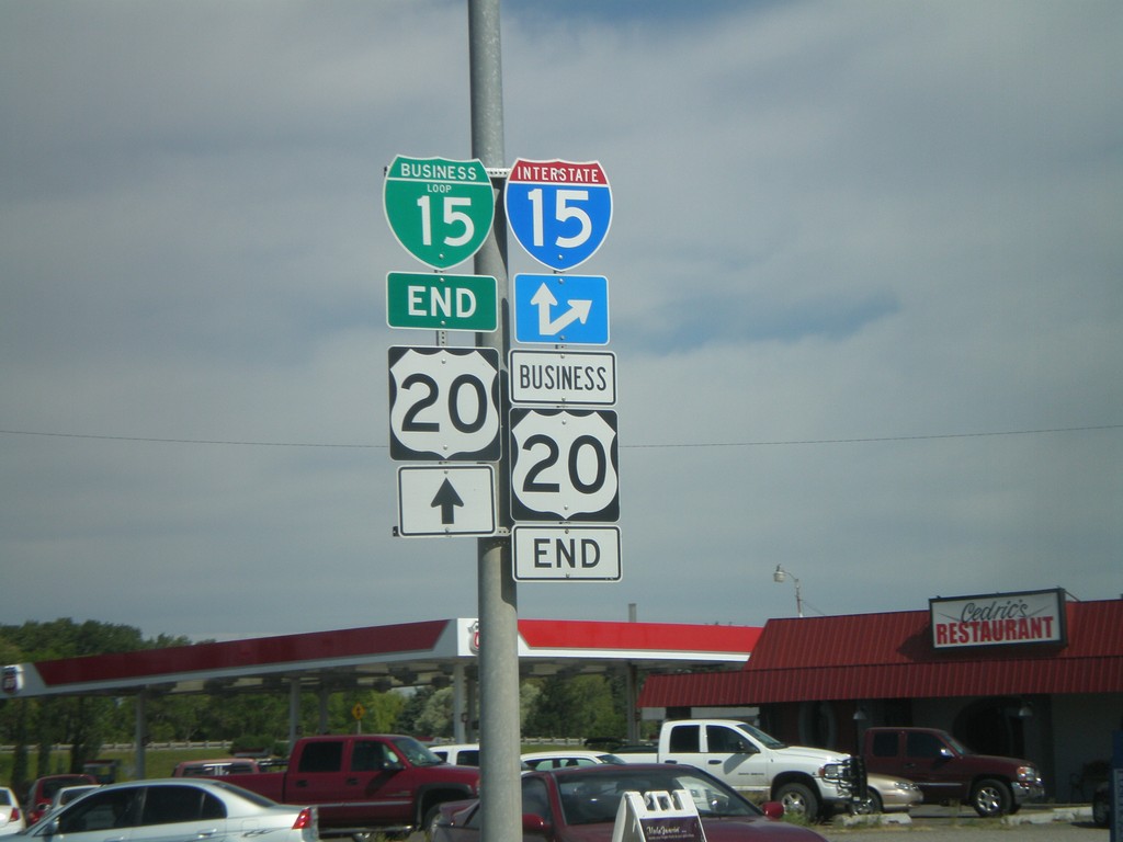 End BL-15/Bus. US-20 at I-15 and US-20