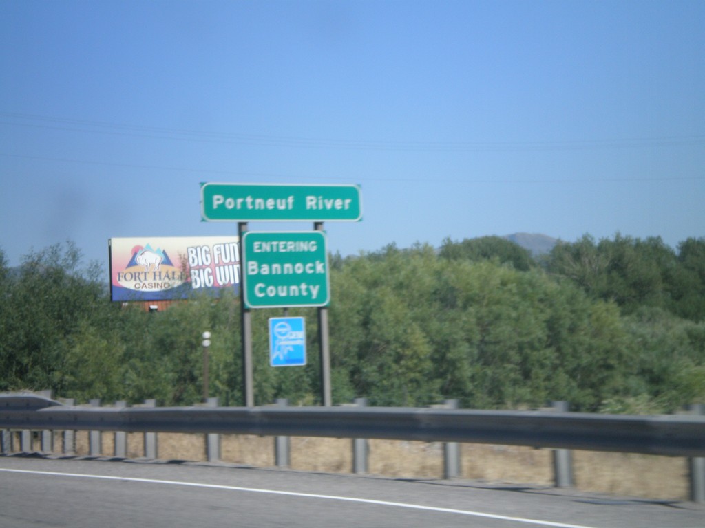 I-86 East - Entering Bannock County