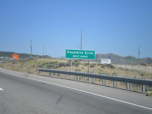 I-86 East - Pocatello Exits Use I-15 South