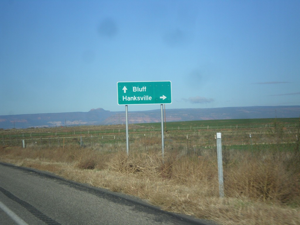 US-191 South Approaching UT-95