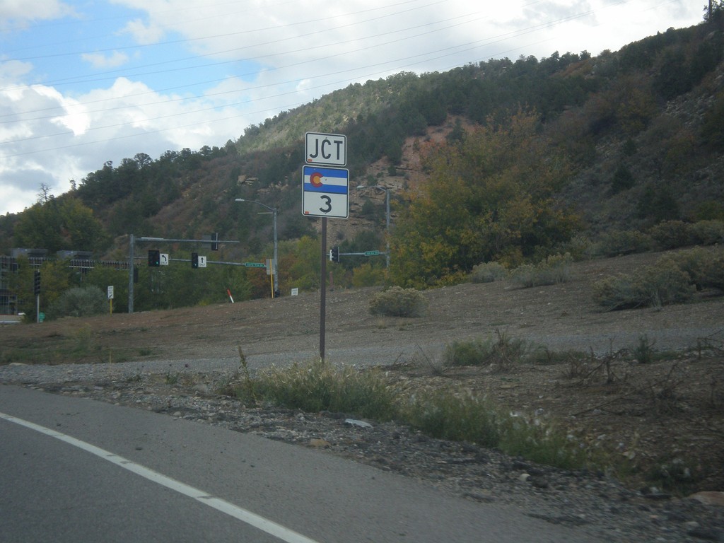 US-160 West/US-550 North Approaching CO-3