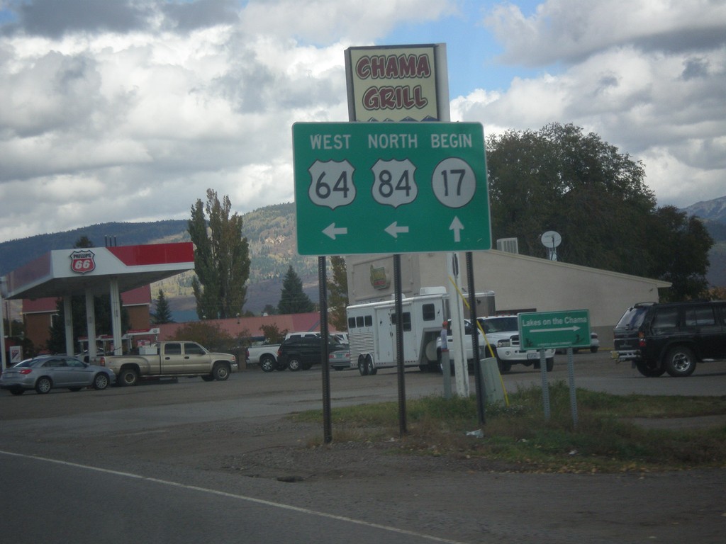 US-64 West/US-84 North at NM-17