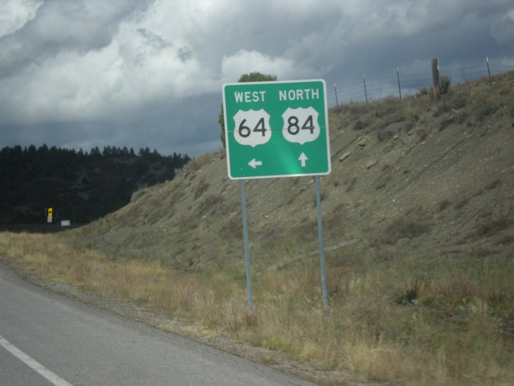 US-64 West/US-84 North at Split