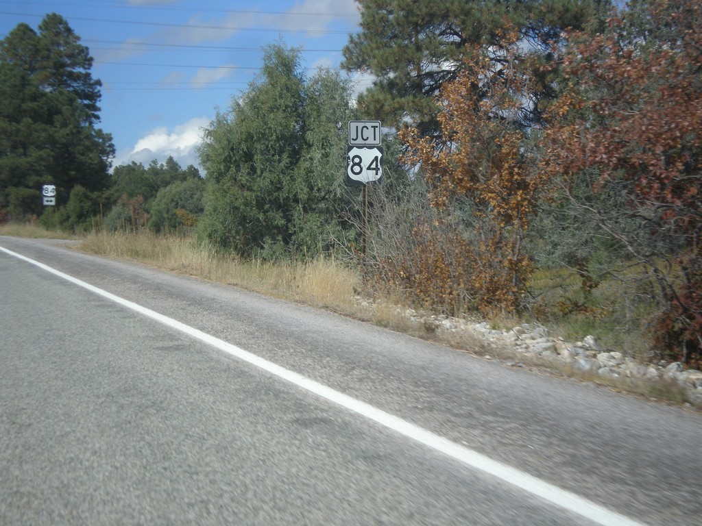 US-64 West Approaching US-84