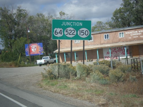 US-64 West Approaching NM-150/NM-522