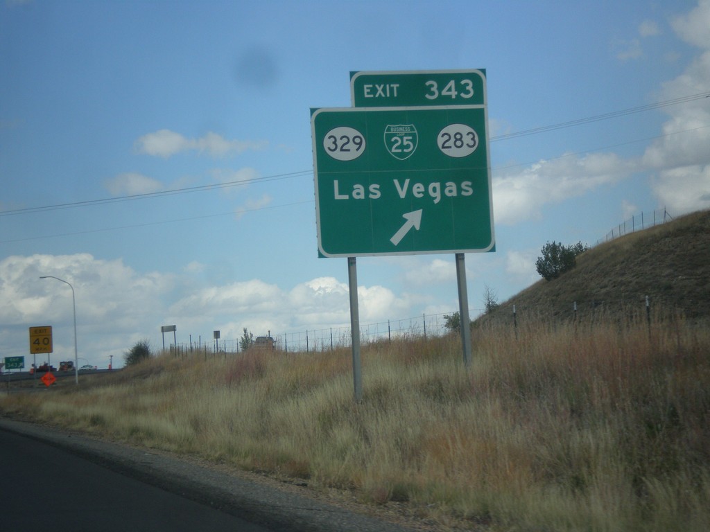 I-25 North - Exit 343