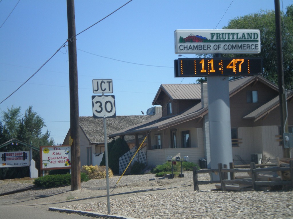 US-95 North Approaching US-30