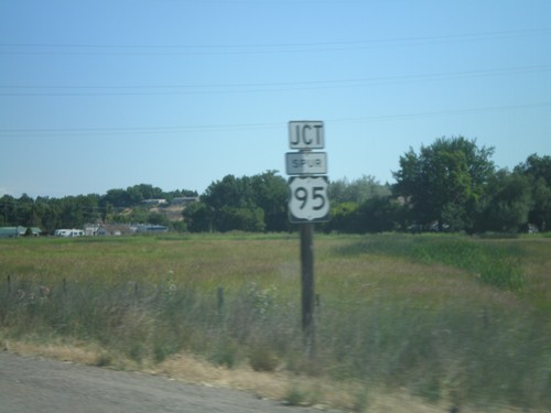 US-95 North Approaching US-95 Spur (Payette)