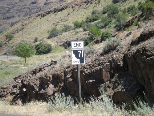 End ID-71 North - Idaho/Oregon Line