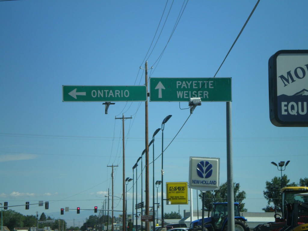 US-95 North/US-30 West at US-30 Split