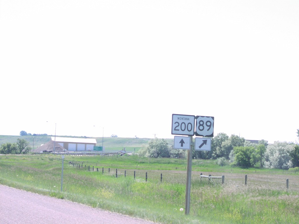 US-89 North/MT-200 West Split