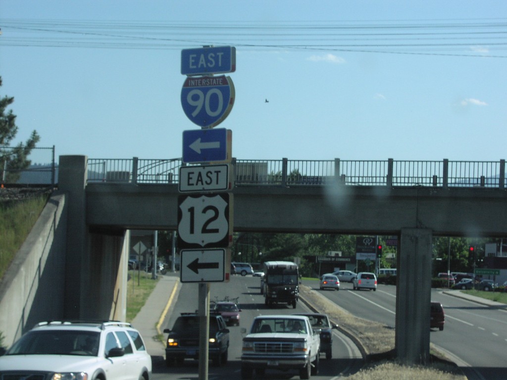 US-12 West at I-90 East/US-12 East Onramp (Exit 105)