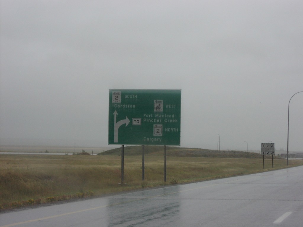 Fort Macleod Route Diagram on AB-3 West