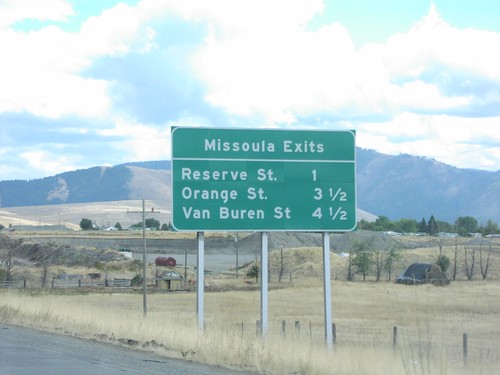 I-90 East - Missoula Exits