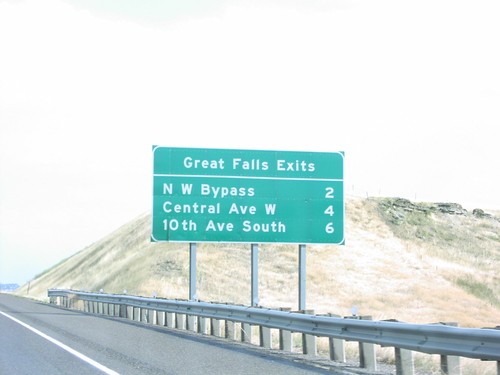 I-15 South - Great Falls Exits