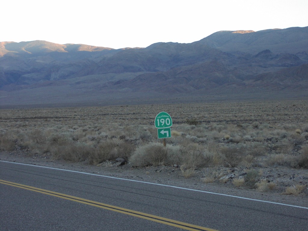 CA-190 West at CA-136 Jct.