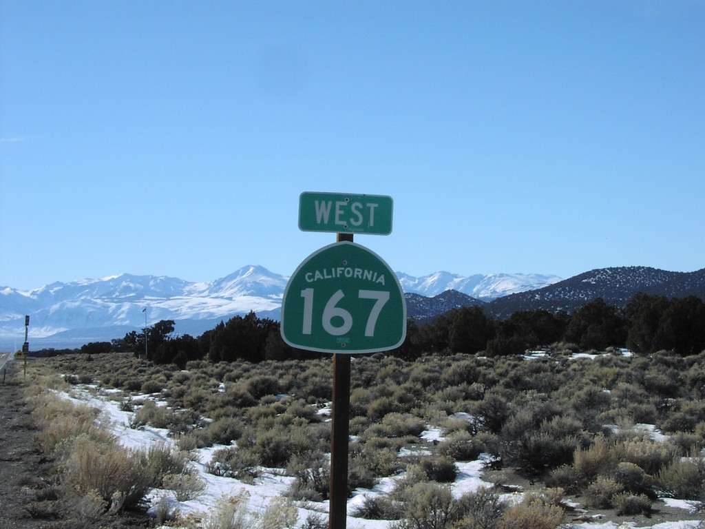 CA-167 West at NV/CA Stateline