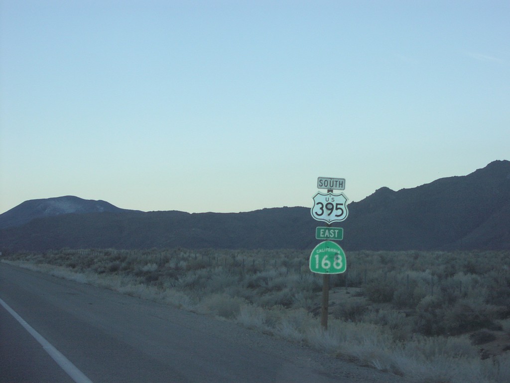 US-395 South/CA-168 East