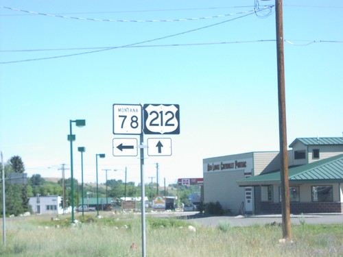 US-212 North at MT-78 North