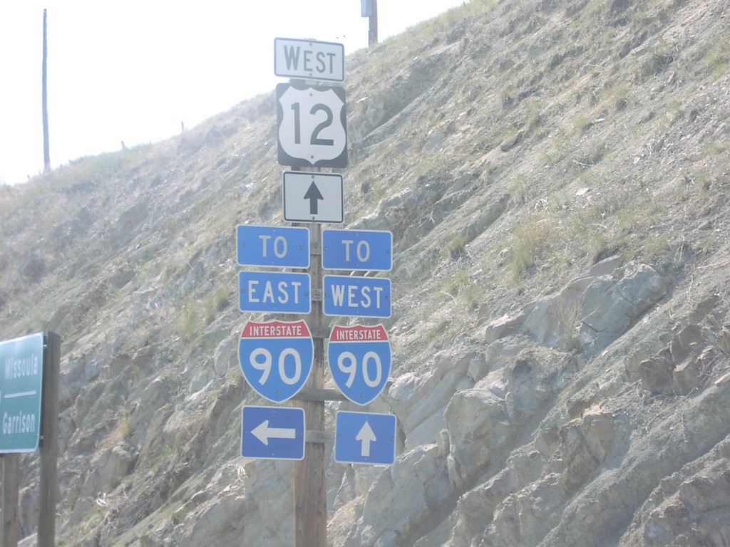 US-12 West at I-90 in Garrison