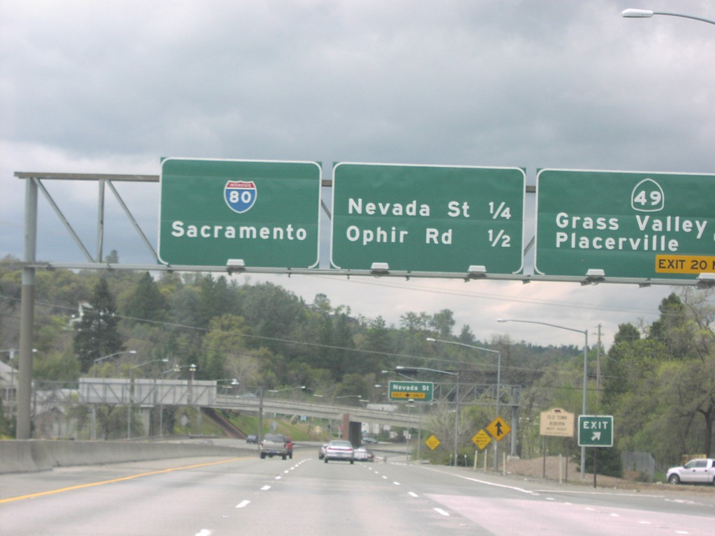 I-80 West at CA-49/Grass Valley Exit