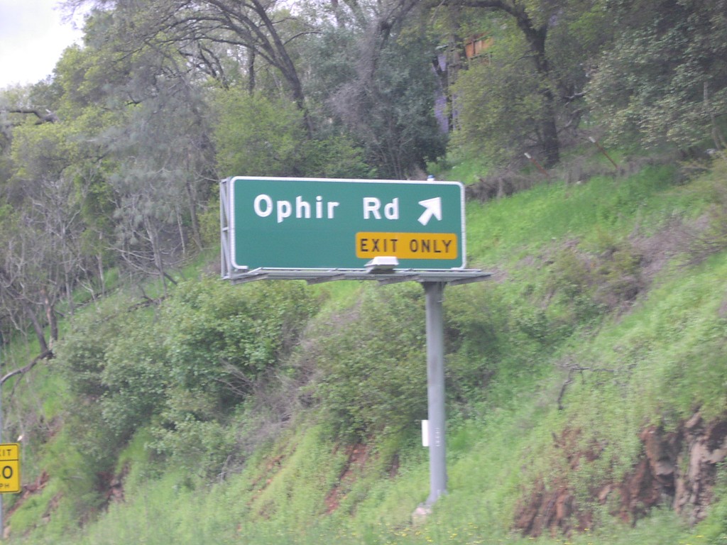 I-80 West at Ophir Road Exit