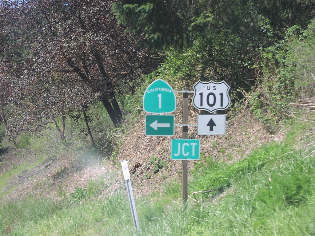 US-101 North at Northern End of CA-1