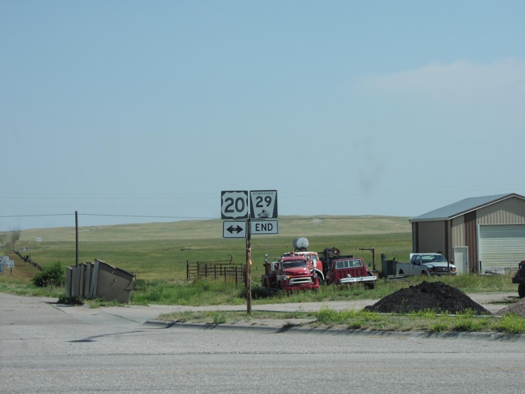 End NE-29 North at US-20