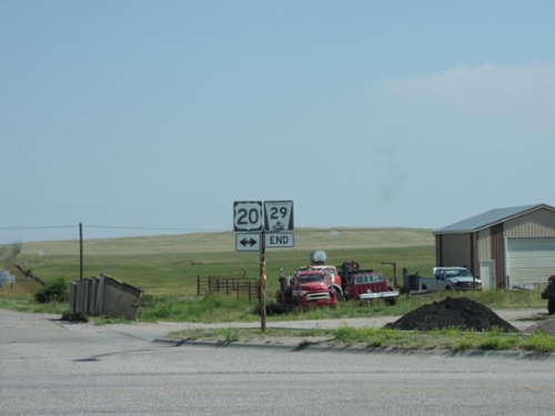 End NE-29 North at US-20