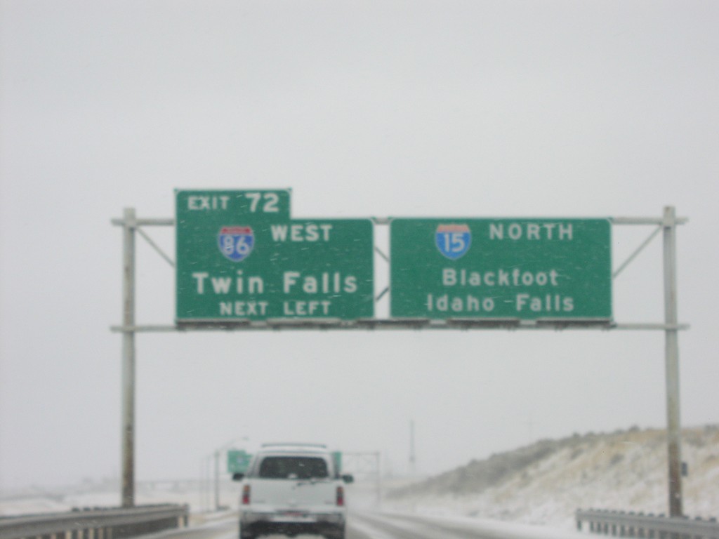 I-15 North at Exit 72, I-86 West