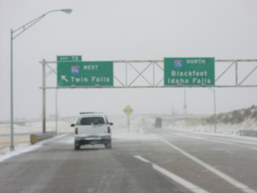 I-15 North at Exit 72 at I-86 West