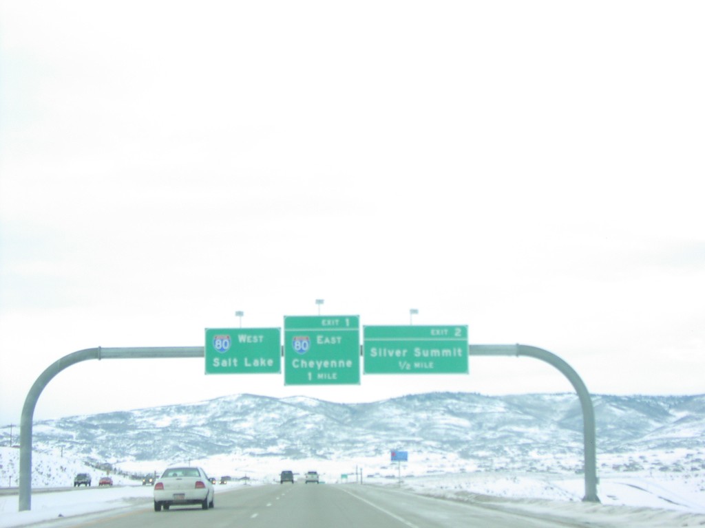 US-40 West Exits 1 and 2 - Approaching I-80