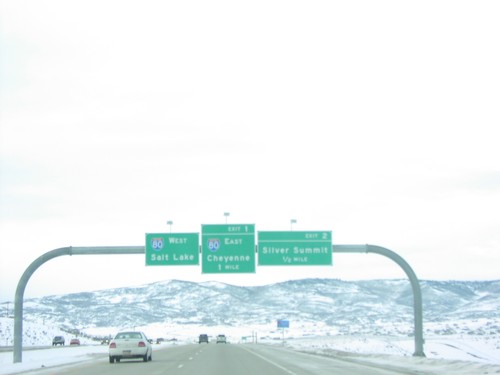 US-40 West Exits 1 and 2 - Approaching I-80