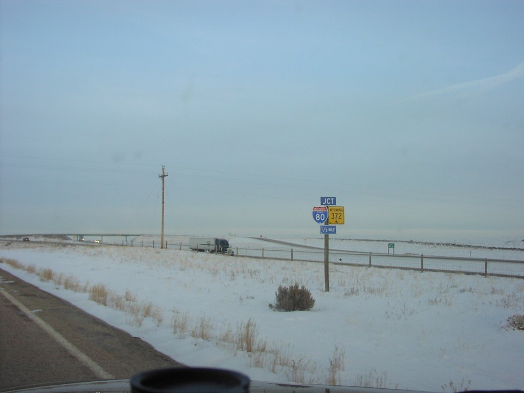 Jct. I-80/WY-372 on WY-374 East