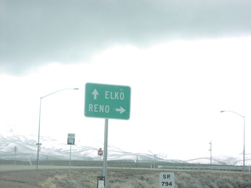 NV-794 at I-80 Exit 180 to Elko and Reno