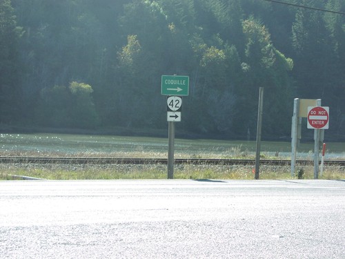 US-101 North at OR-42 East