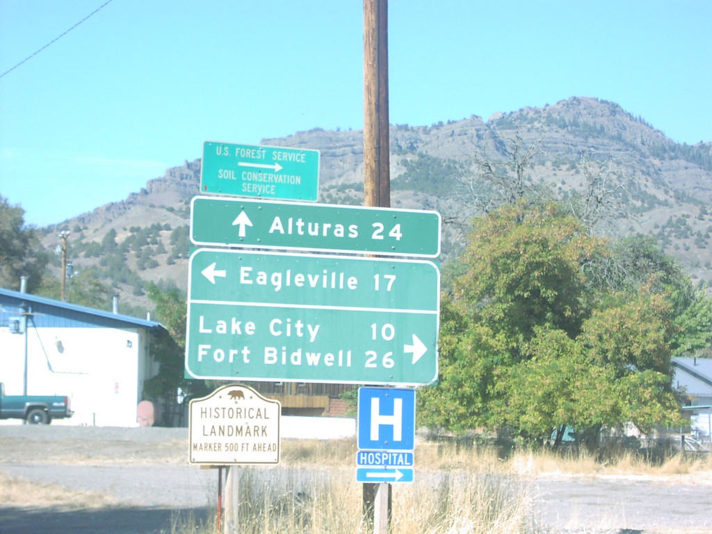 CA-299 West at Suprise Valley Road