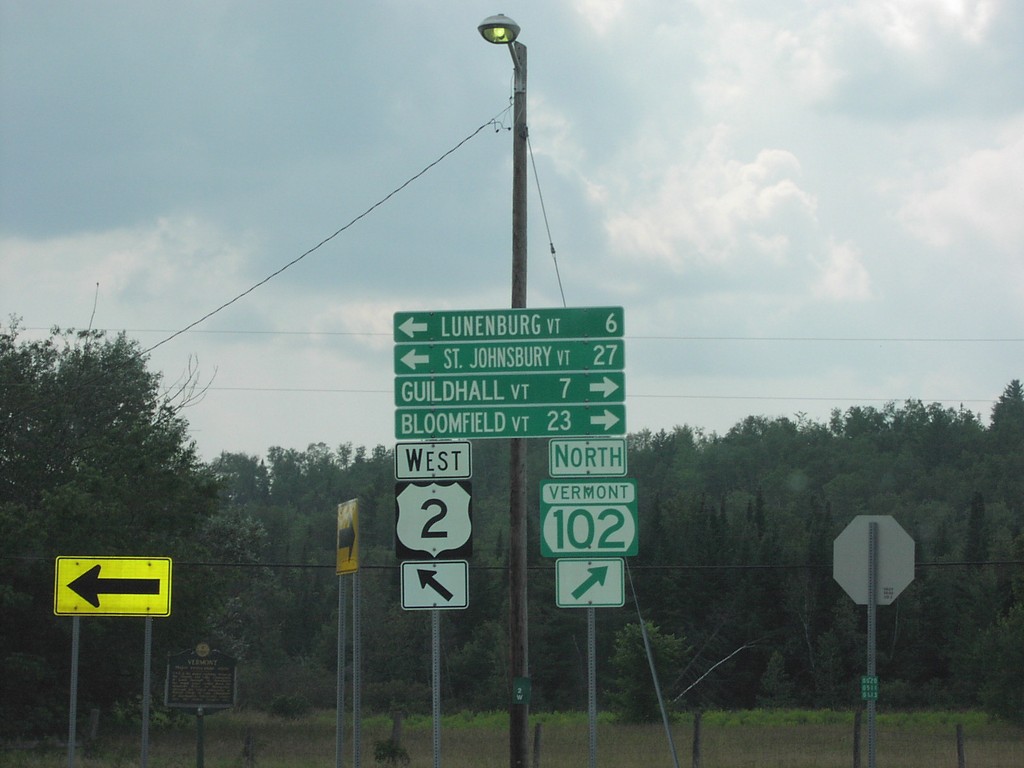 US-2 West at VT-102 North