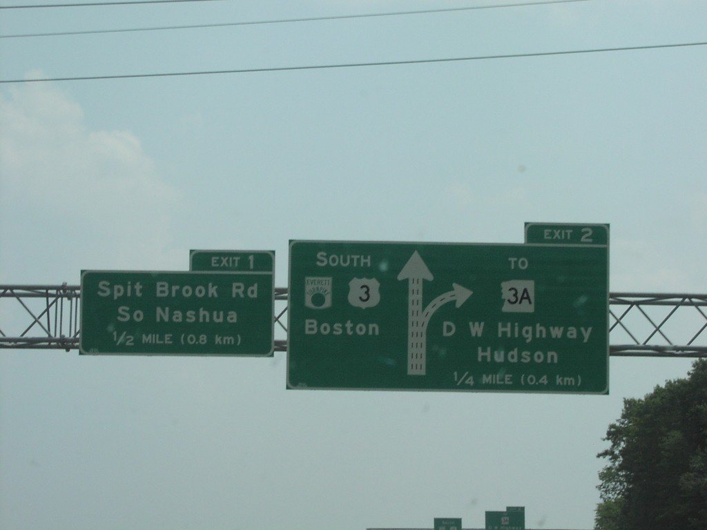 US-3 South Exits 1 and 2