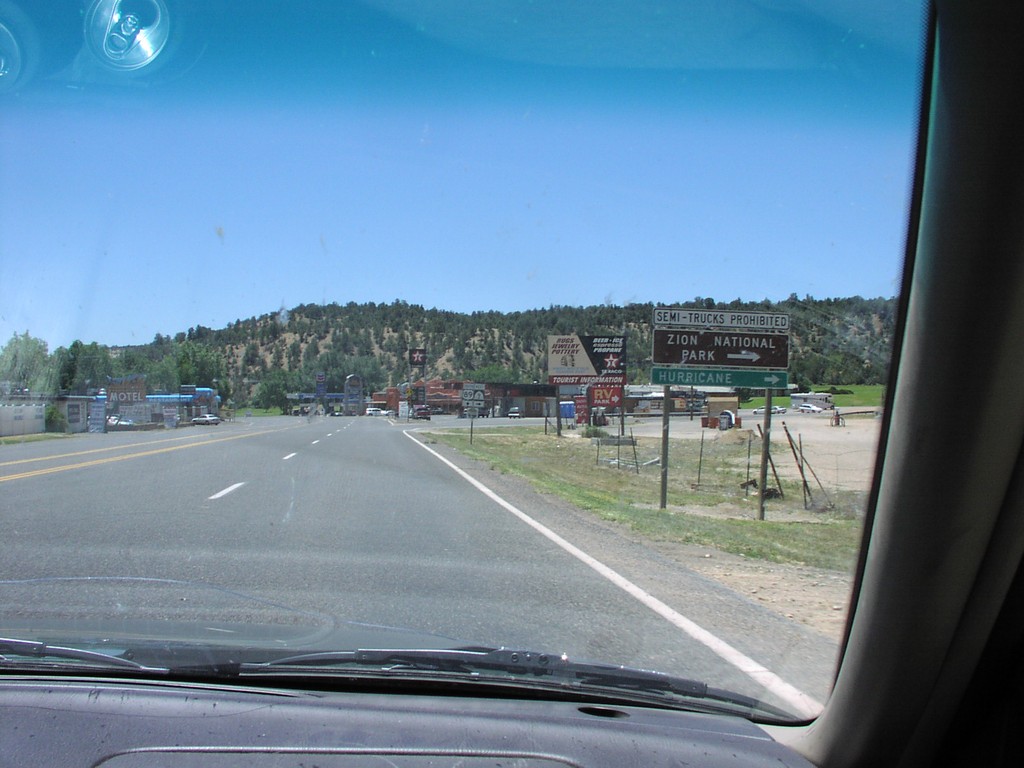 US-89 South at UT-9 West