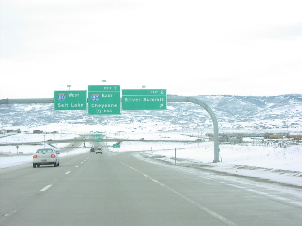 US-40 West at Exit 2.  Approaching I-80.