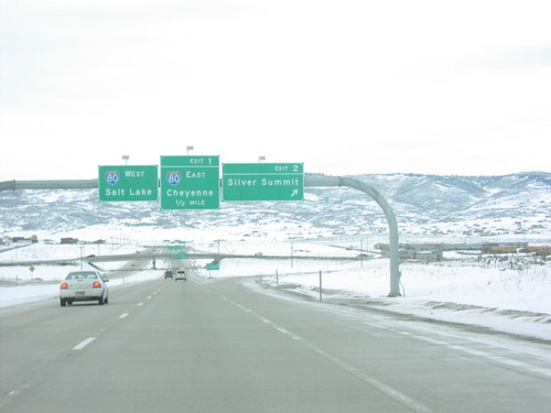 US-40 West at Exit 2.  Approaching I-80.