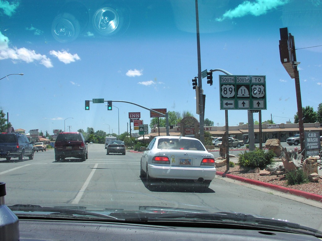 US-89 South at UT-11 to US-89A