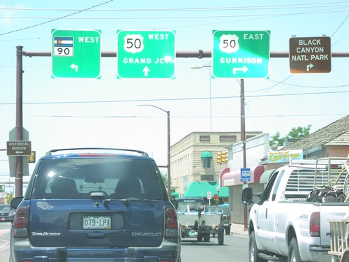 End US-550 North at US-50/CO-90