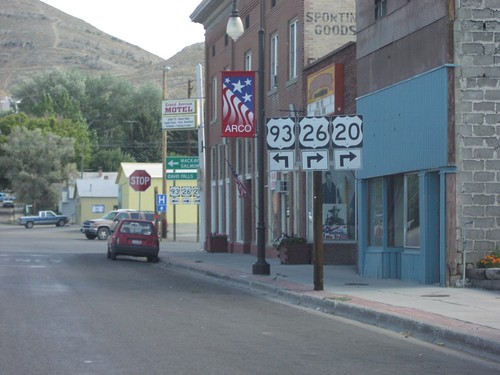 US-20/US-26/US-93 at Split in Arco