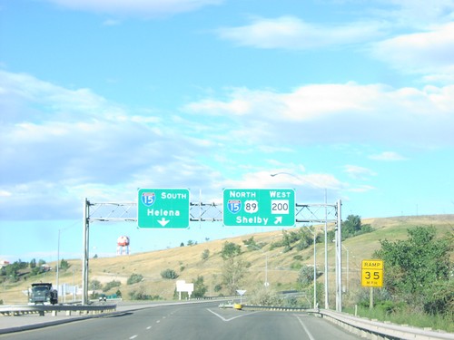 US-89 North/MT-200 West at I-15