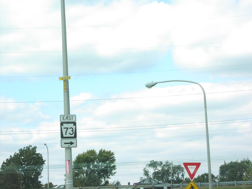 PA-73 East Approaching Tacony Palmyra Bridge